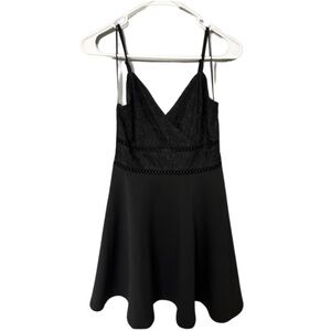 NWT Blue Rain by Francesca’s Little Black Lace Spaghetti Strap Dress - size S